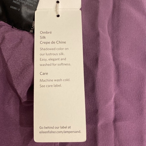 Eileen Fisher silk crepe de chine scarf (NWT) - Picture 4 of 6